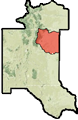 Thumbnail map of the Albuquerque District outling the Canadian River Basin.