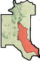 Thumbnail map of the Albuquerque District outling the Pecos River Basin.