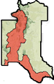 Thumbnail map of the Albuquerque District outling the Rio Grande Basin.